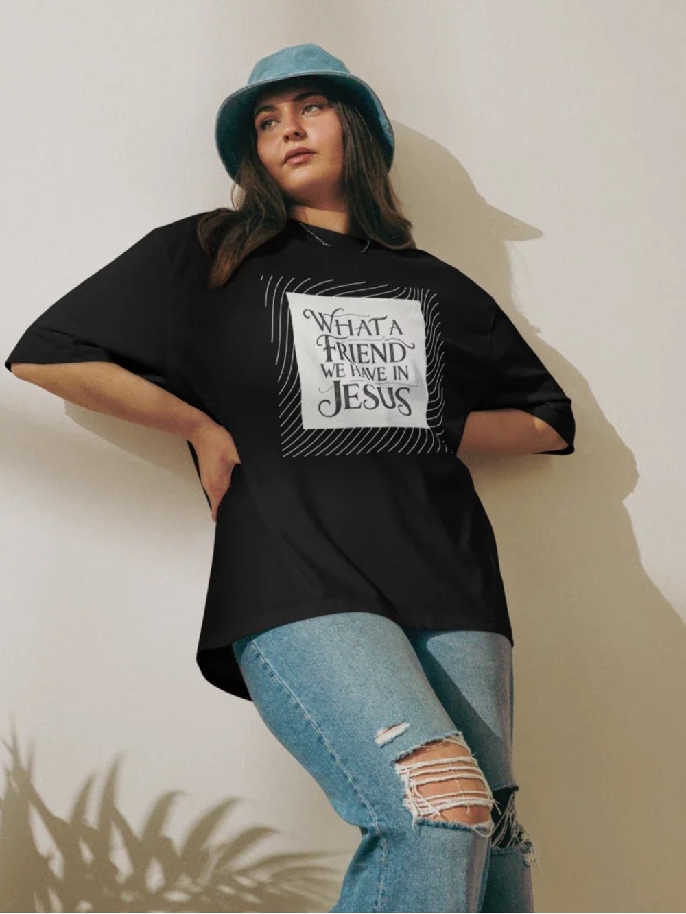 Oversized What a Friend T-shirt Front Logo